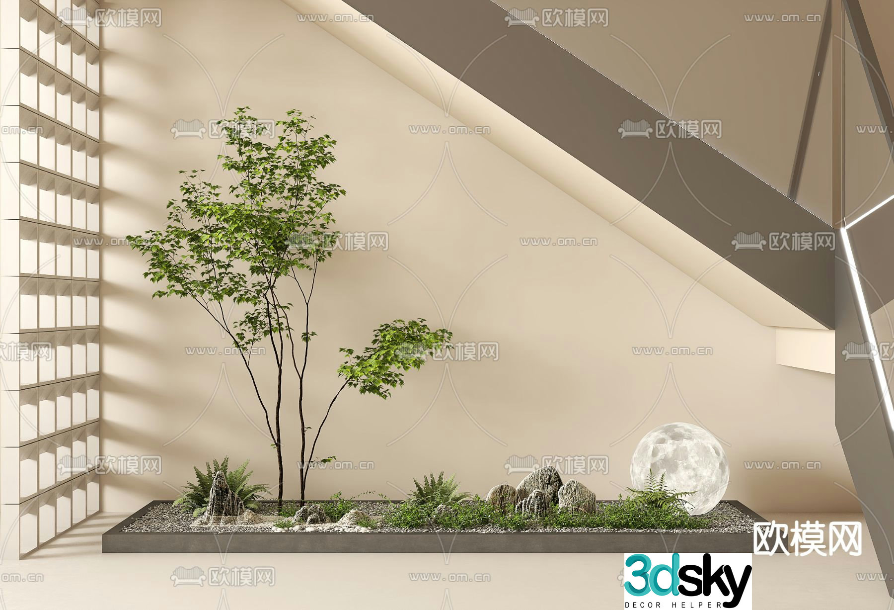 Landscape sketch landscape landscaping 3d model