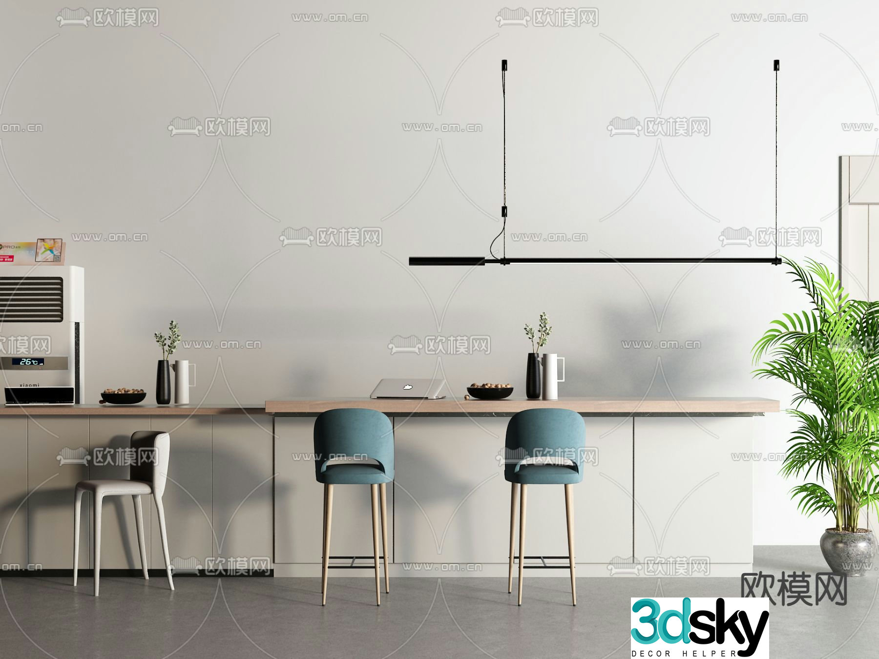 Modern bar water bar 3d model