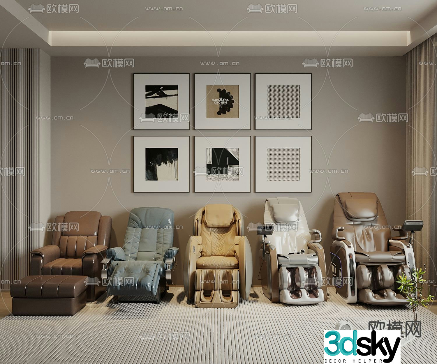 Massage chair pedicure chair massage sofa 3d model