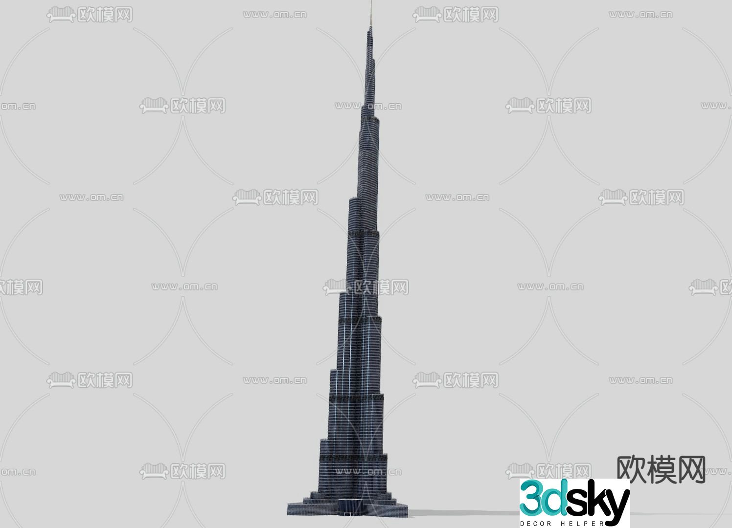 Shopping mall building Asian tall buildings 3D model