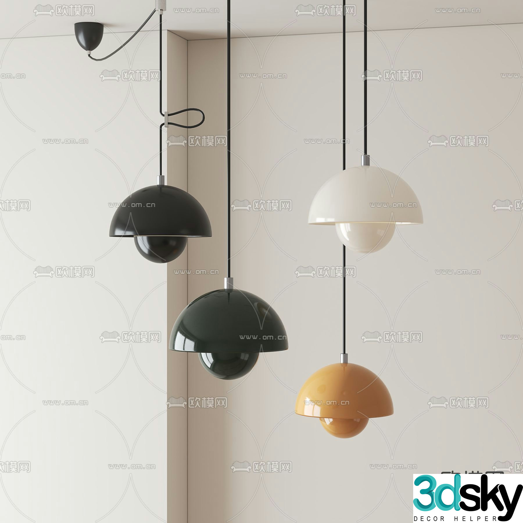 Simple chandelier 3d model