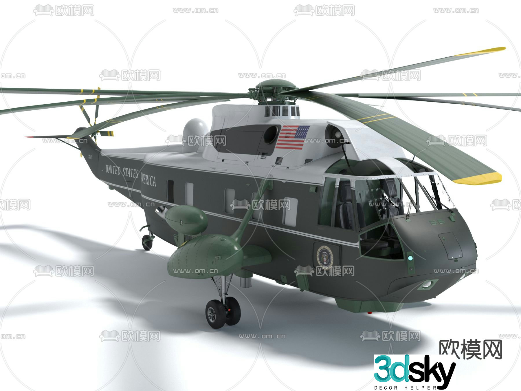 helicopter fighter plane 3d model