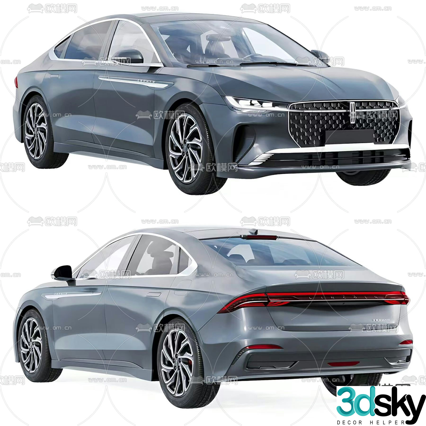 Zephyr Lincoln car 3d model