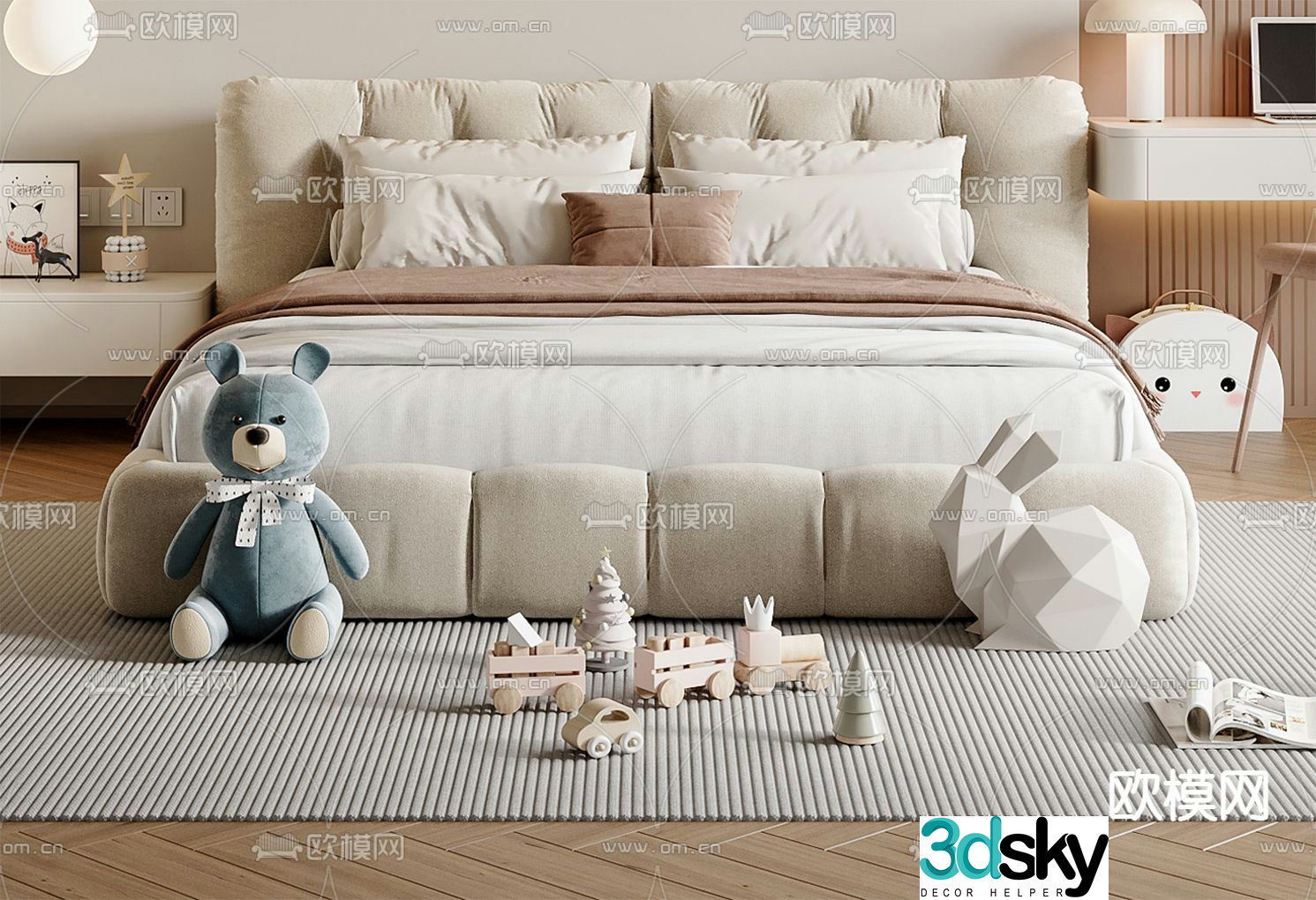 Modern children’s bed child’s bed 3d model