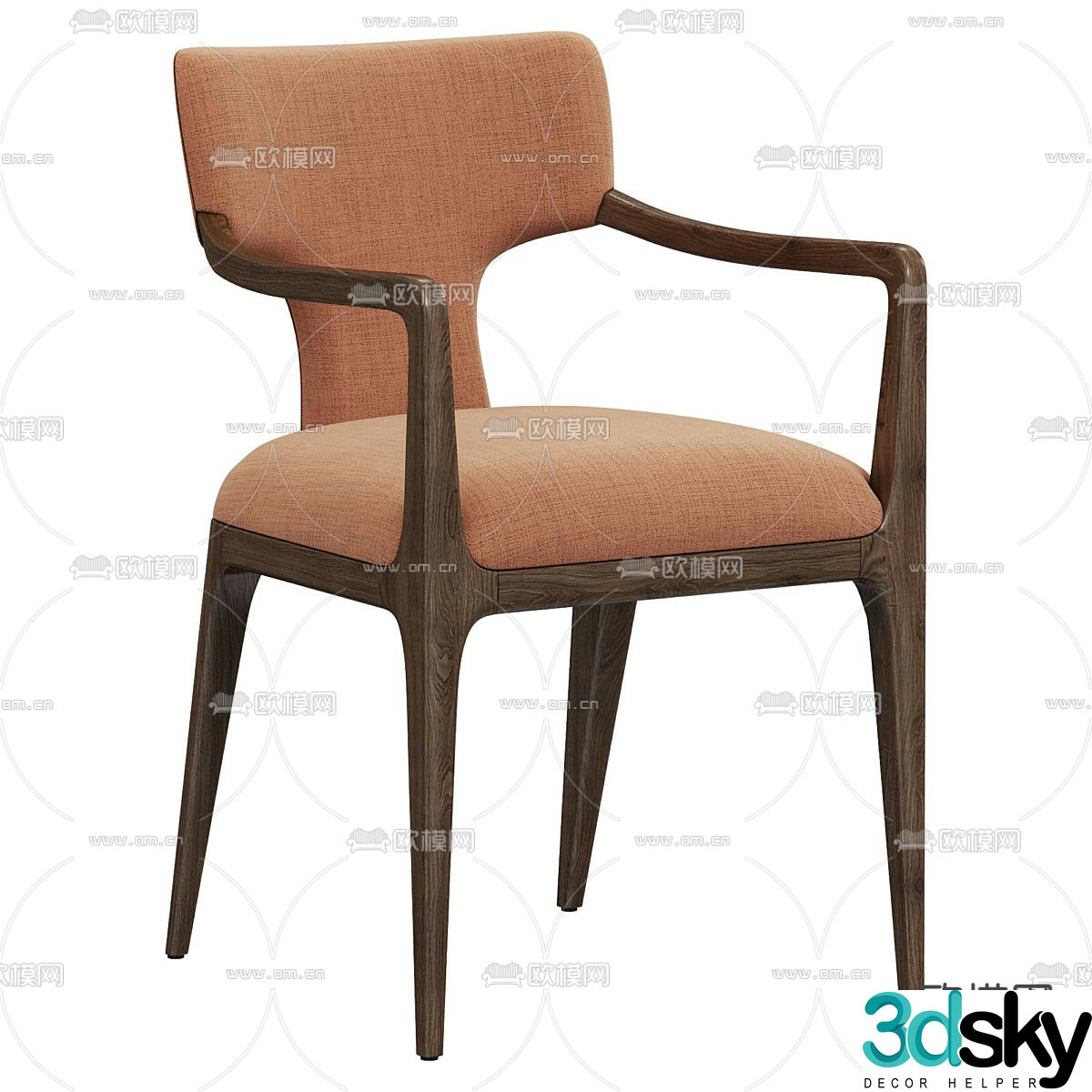 wooden chair chair armchair 3d model