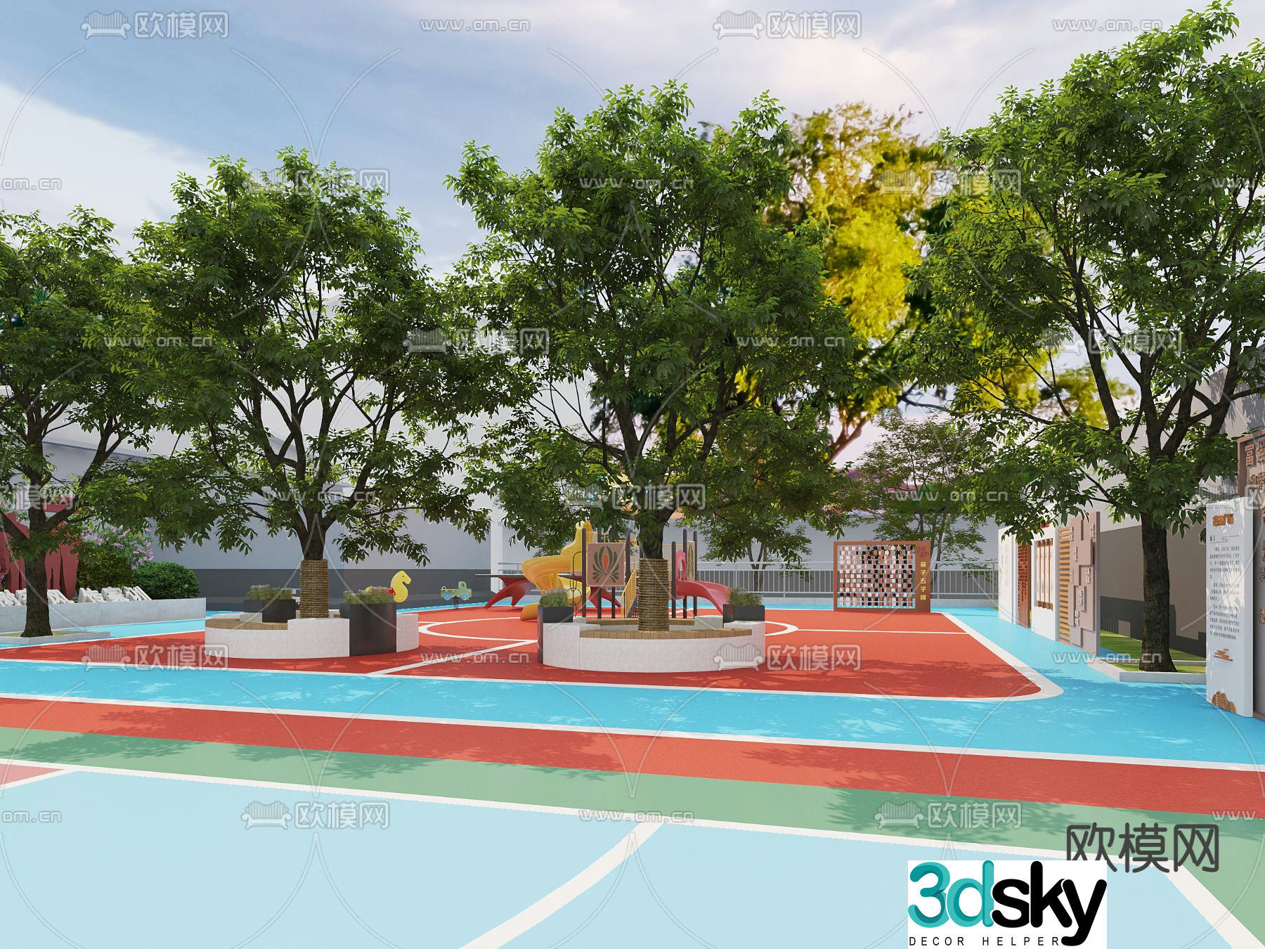 pocket park 3d model