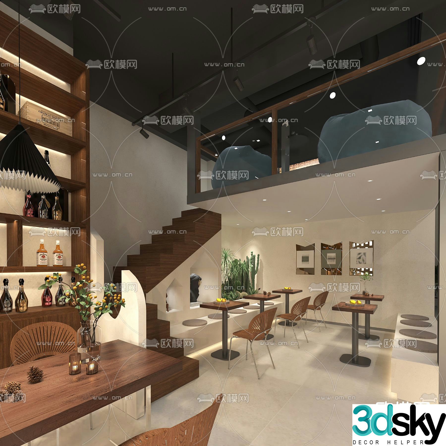 Wabi Sabi Cafe Cafe 3d model