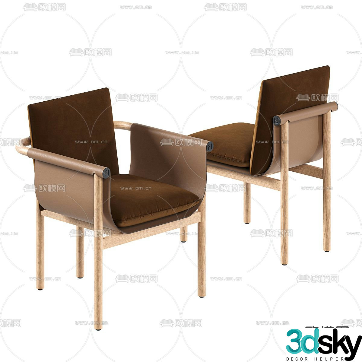 Fendi Casa chair lounge chair 3d model