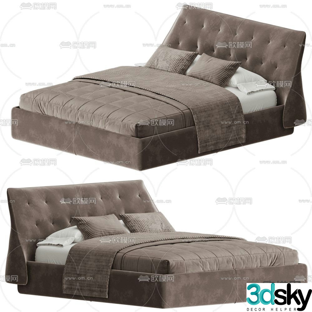 MisuraEmme modern double bed 3d model