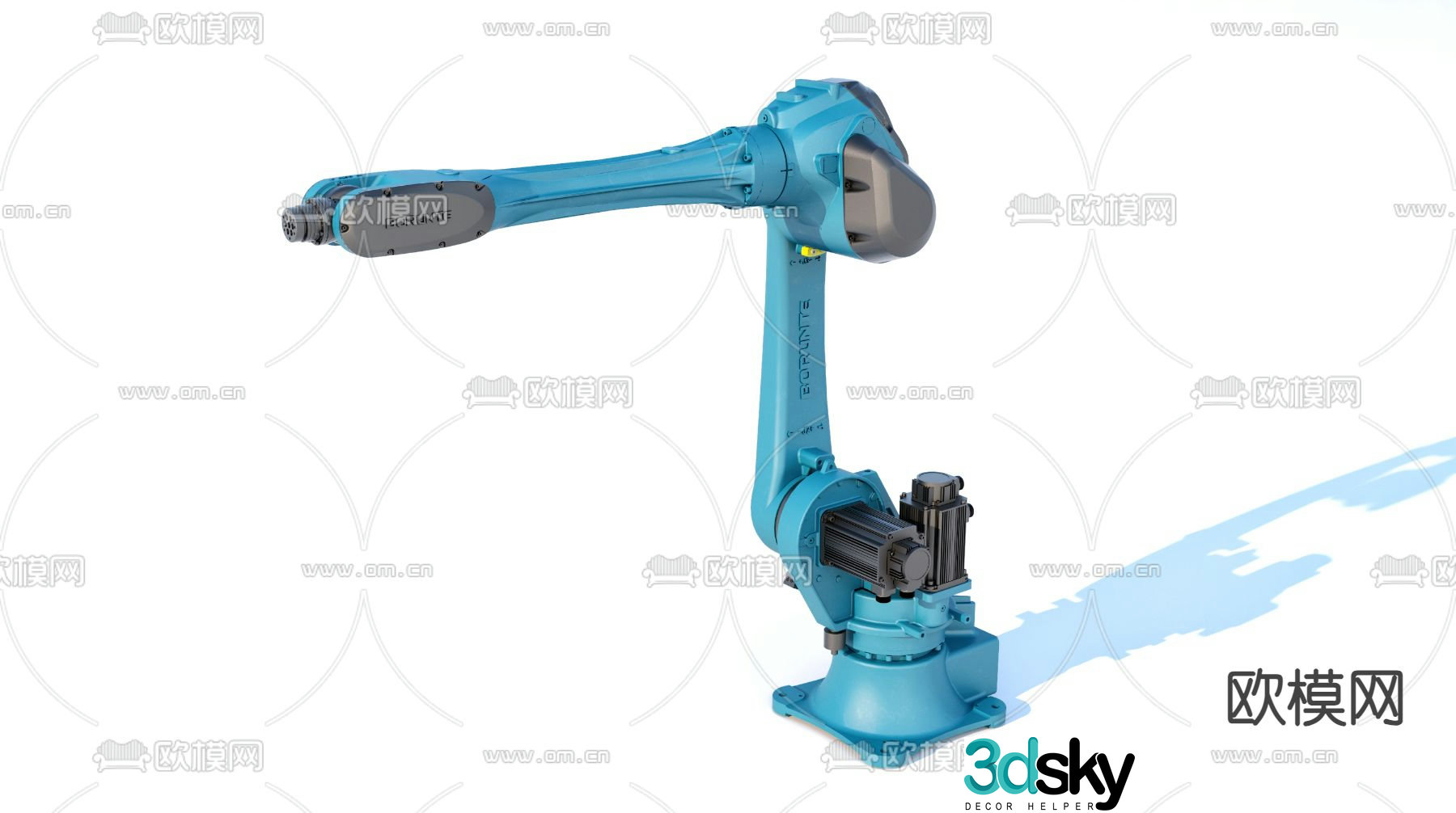 Robotic arm assembly line equipment mechanical facilities 3d model