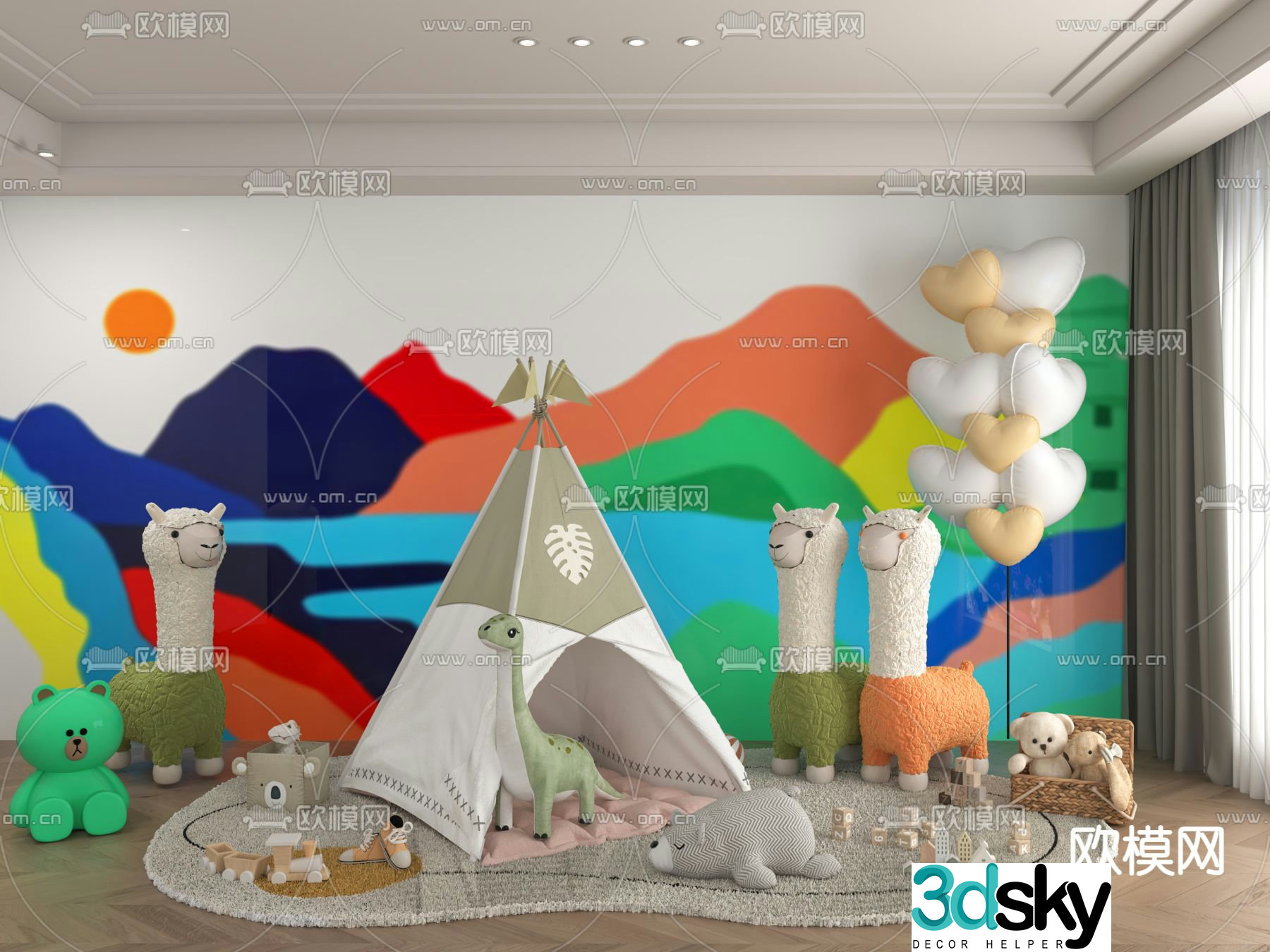 tent plush toy 3d model