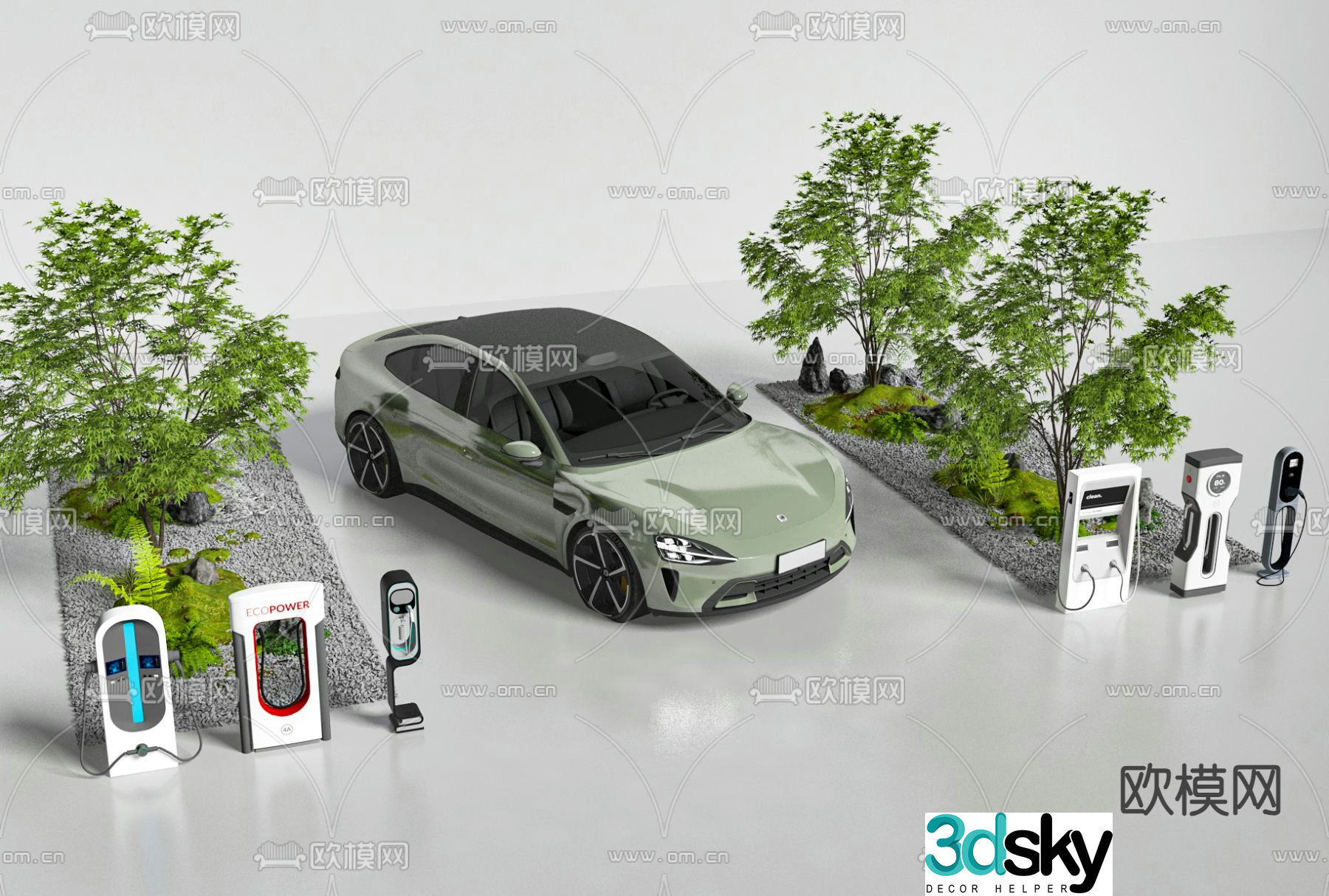 Xiaomi su7 car charging pile 3d model