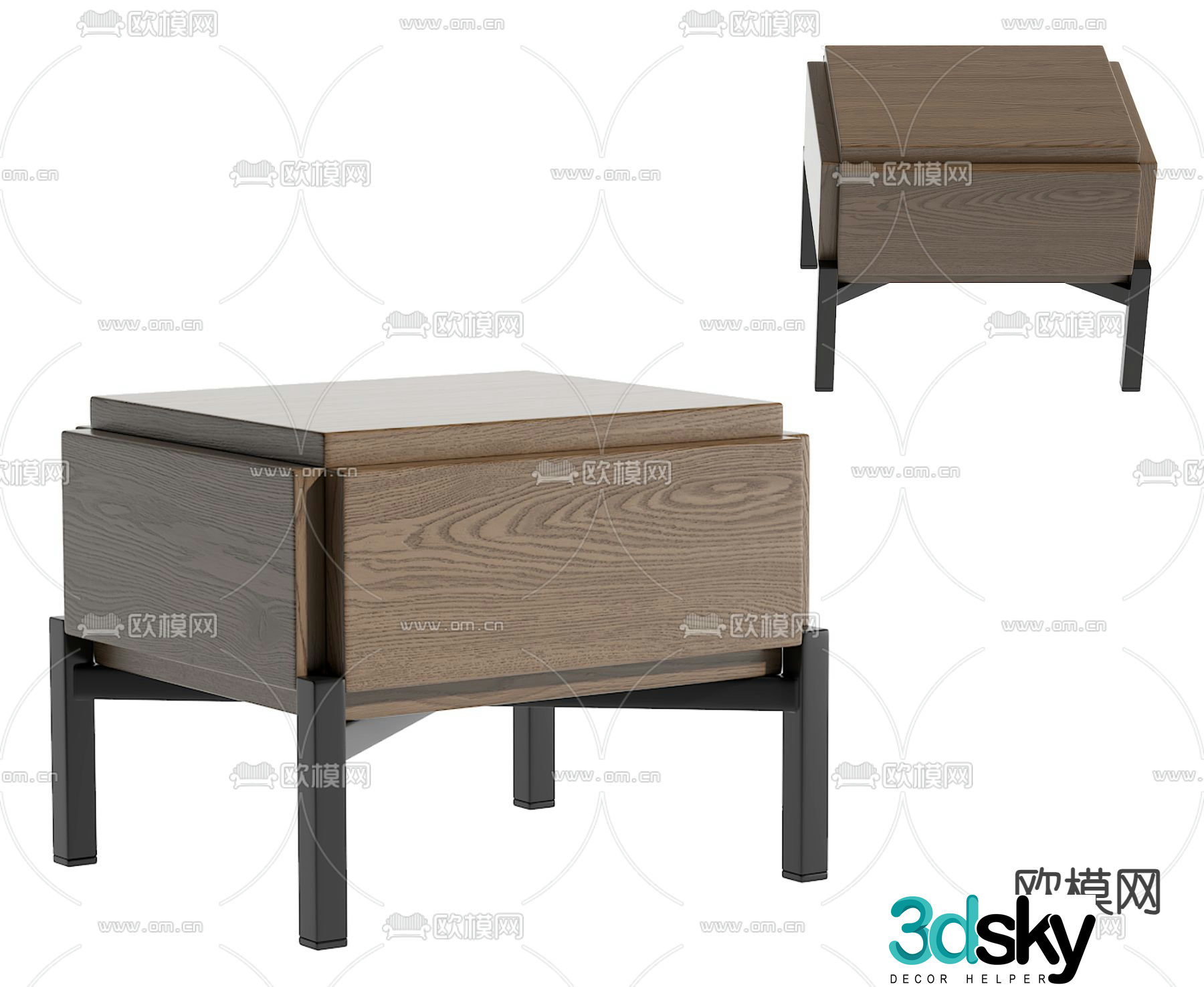 Modern bedside table 3d model