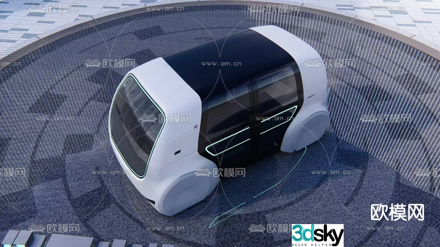 Technology concept car 3d model