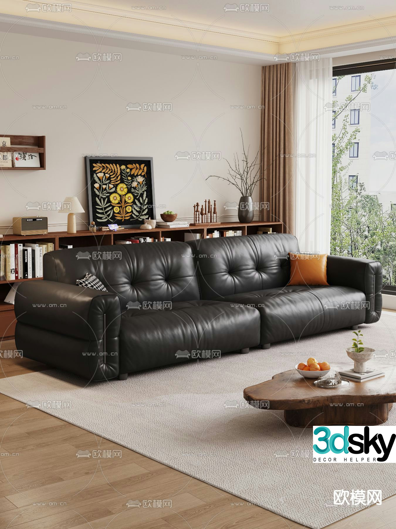 Medieval style sofa double sofa 3d model