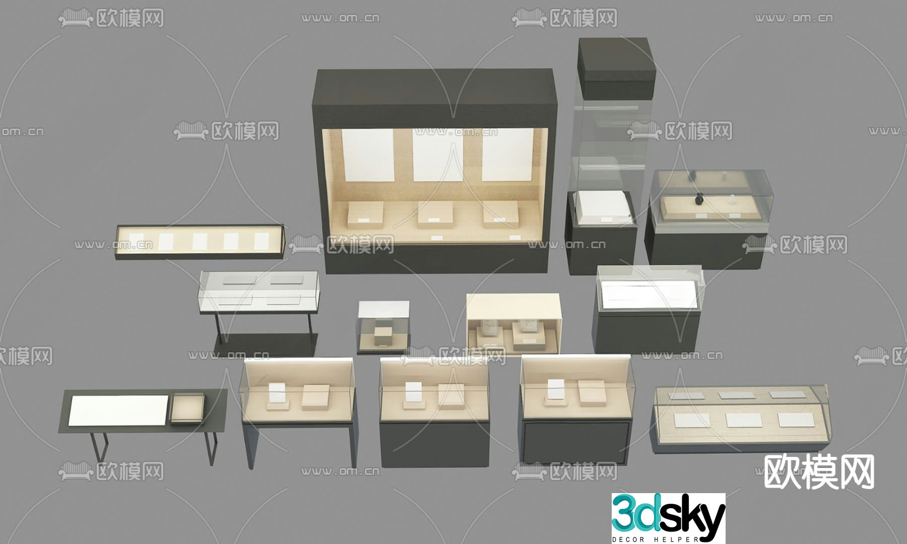 Cultural relic showcase display stand 3D model