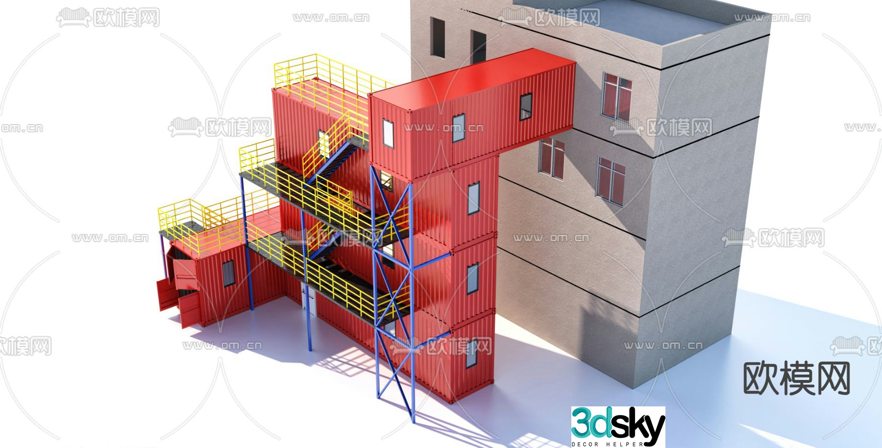 Fire training site pyrotechnics characteristics 3d model