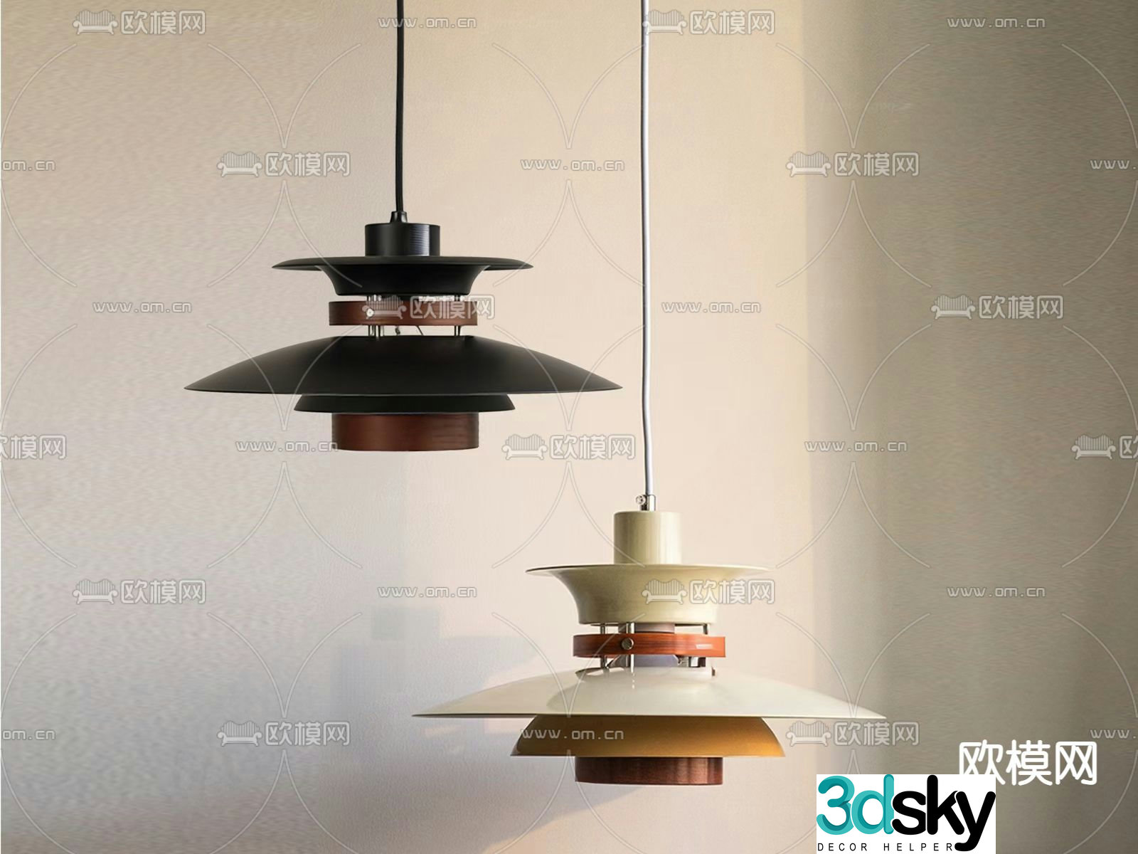 Creative chandelier restaurant chandelier 3d model