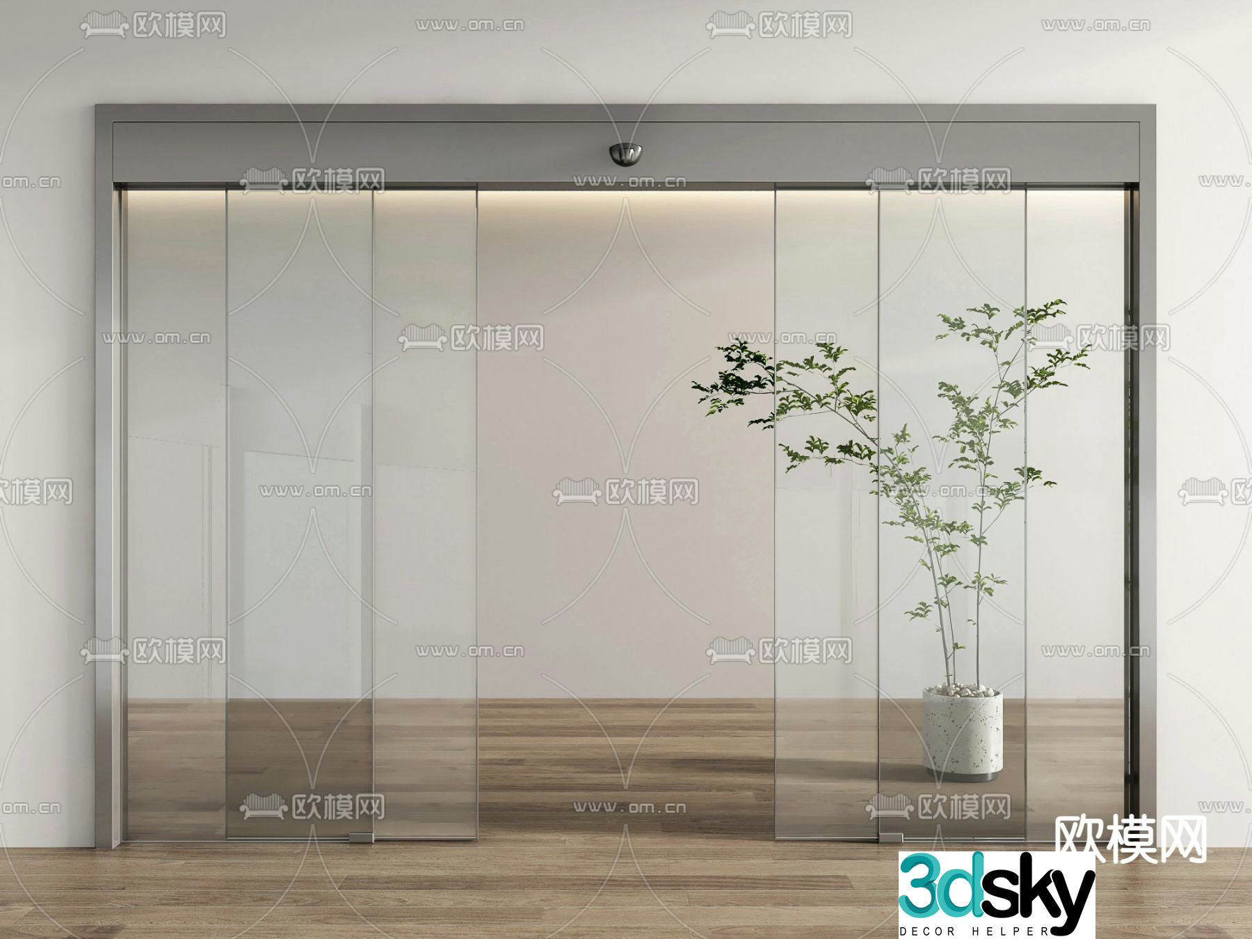 Modern Induction Door Electric Induction Door 3D Model