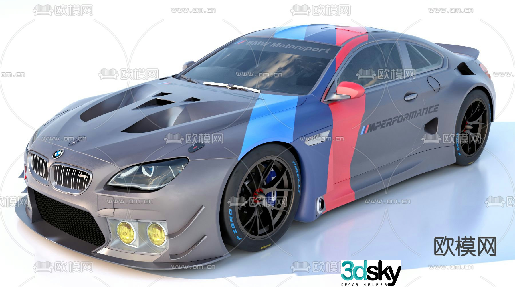 bmw car race car 3d model