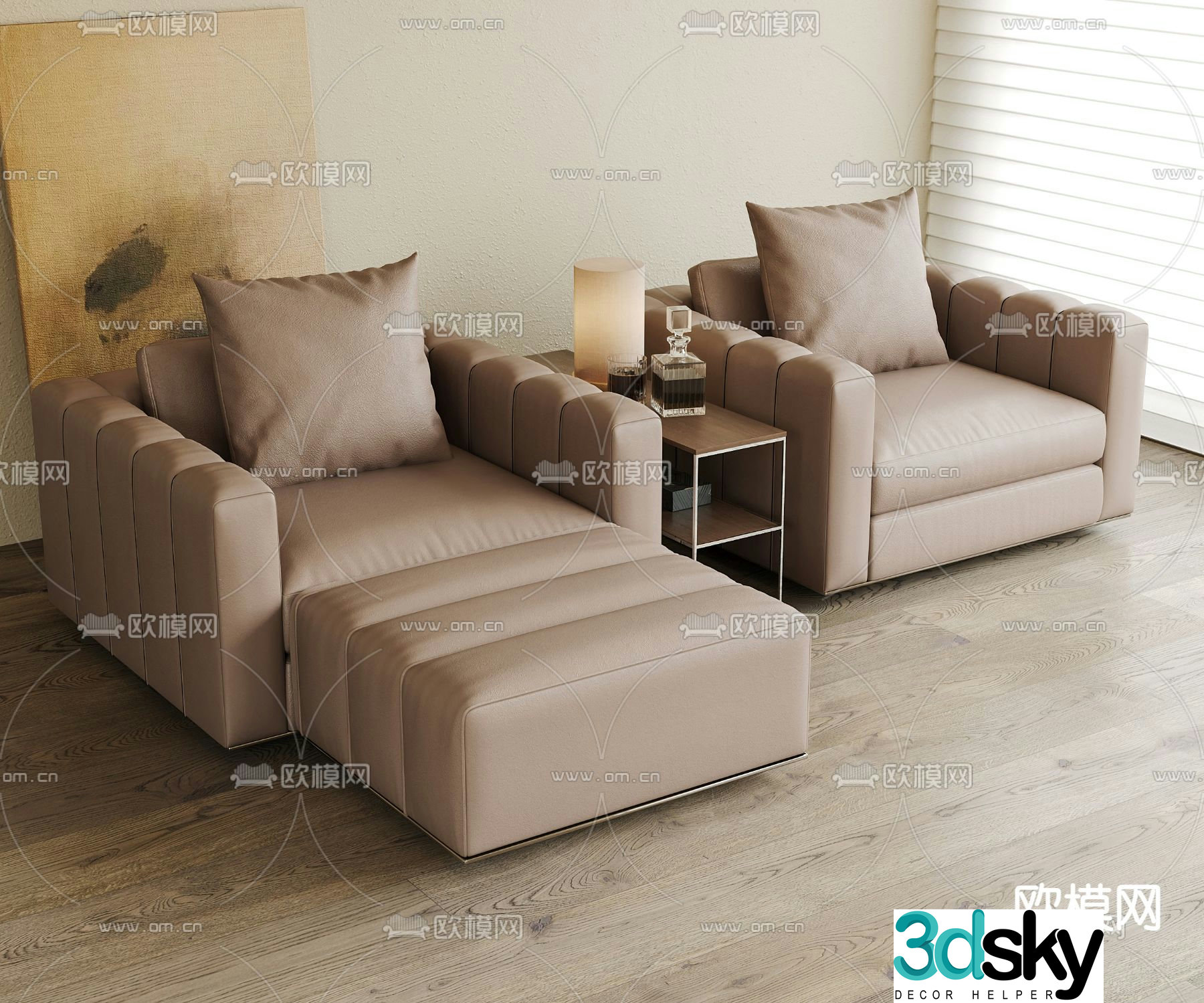 Cinema lounge chair armchair public chair 3d model