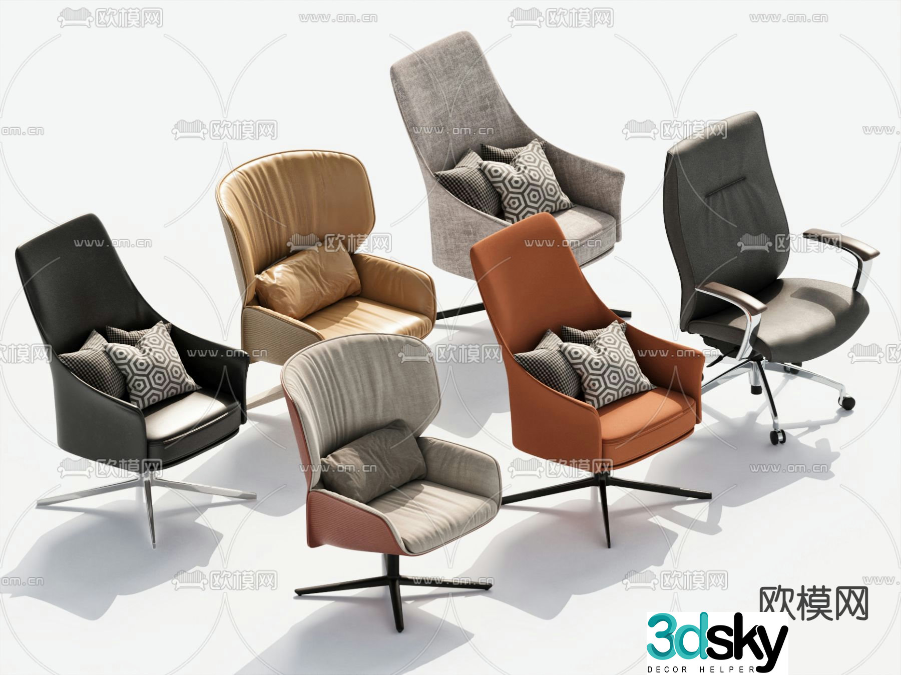 Office chair boss chair computer chair executive chair 3d model