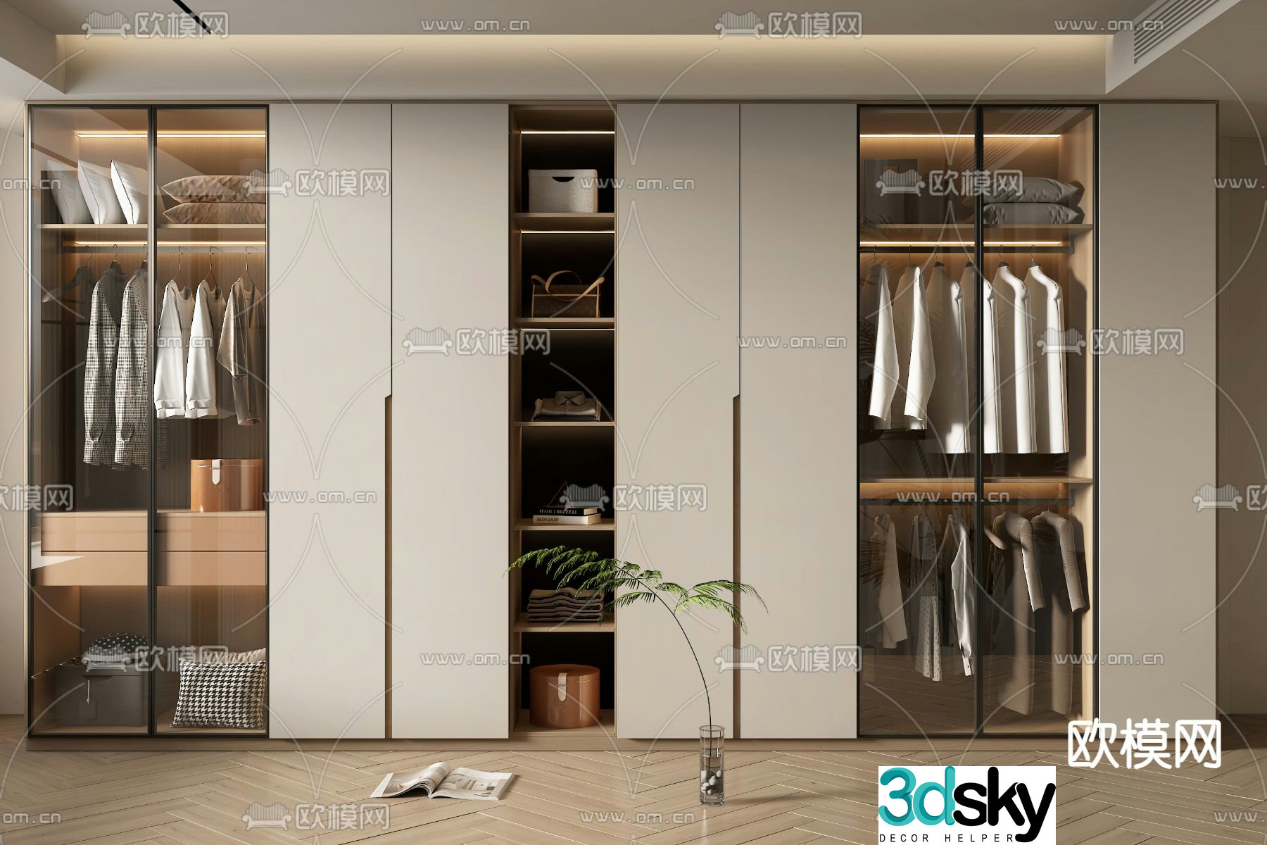 Modern wardrobe 3d model