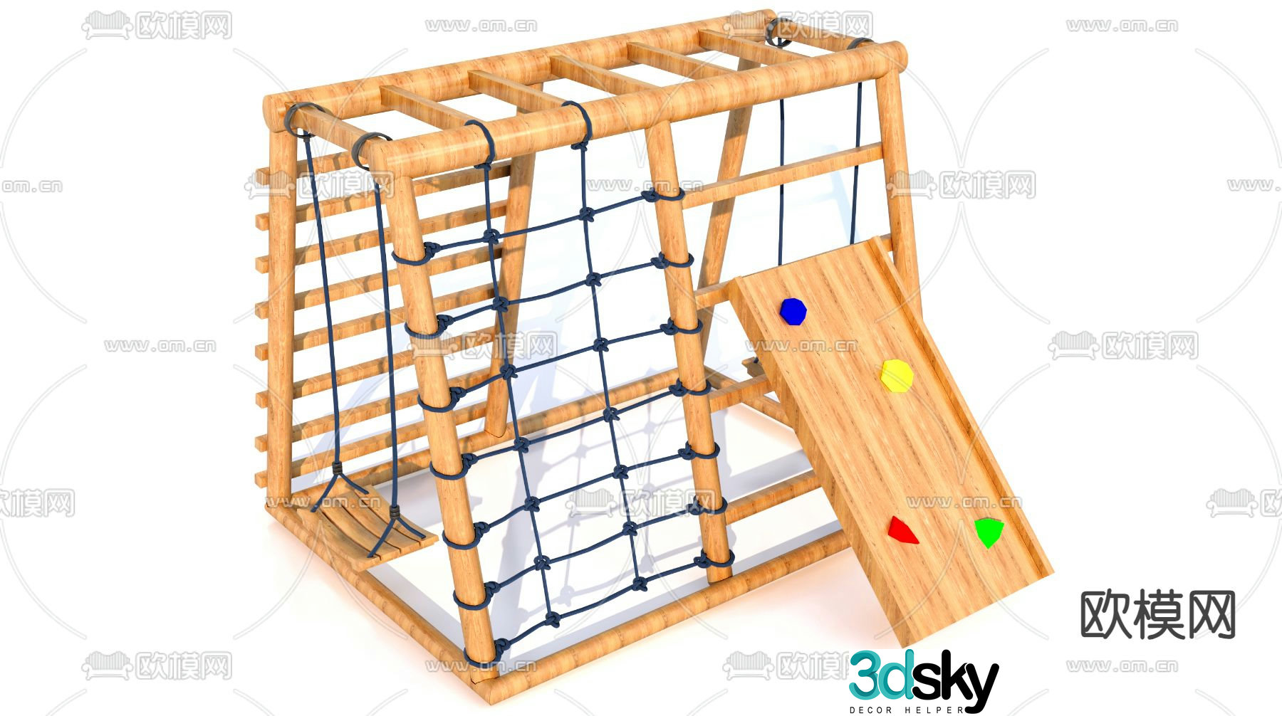 Children's climbing frame mesh rope 3D model