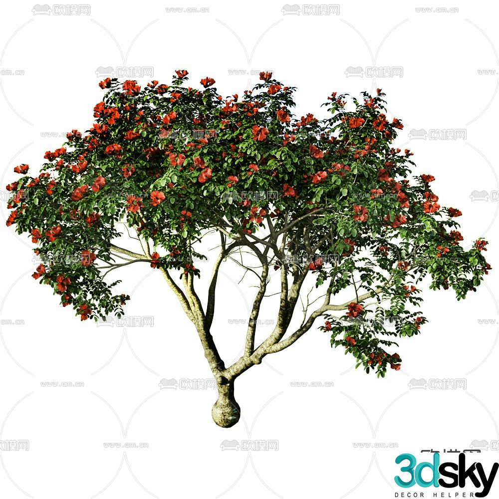 modern tree landscape tree 3d model