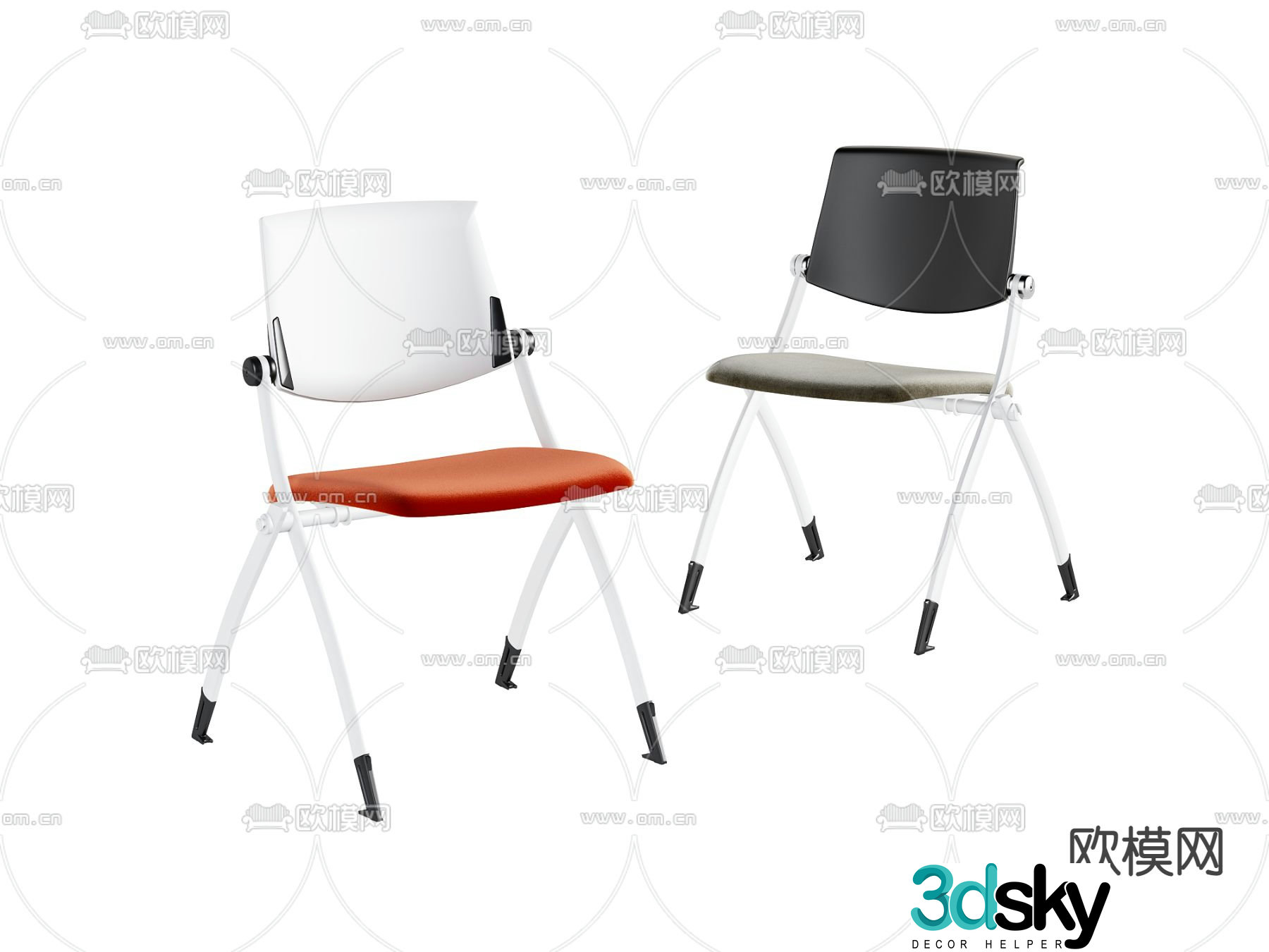 Modern bar chair leisure chair 3d model