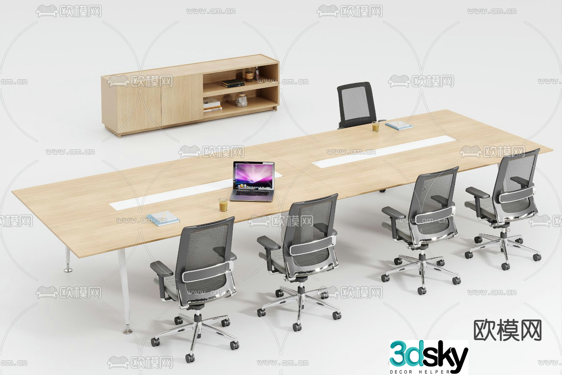 Conference tables and chairs 3d model