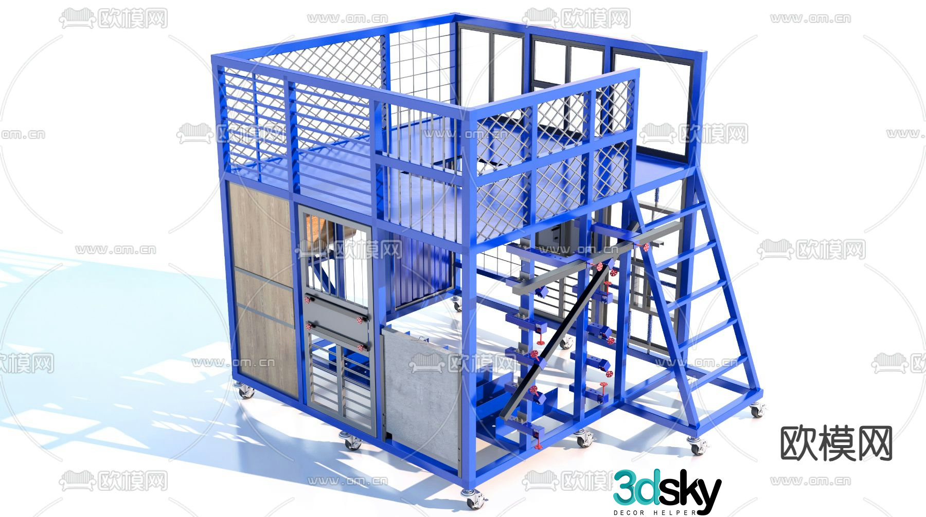 Demolition training mobile shelf training subject 3D model