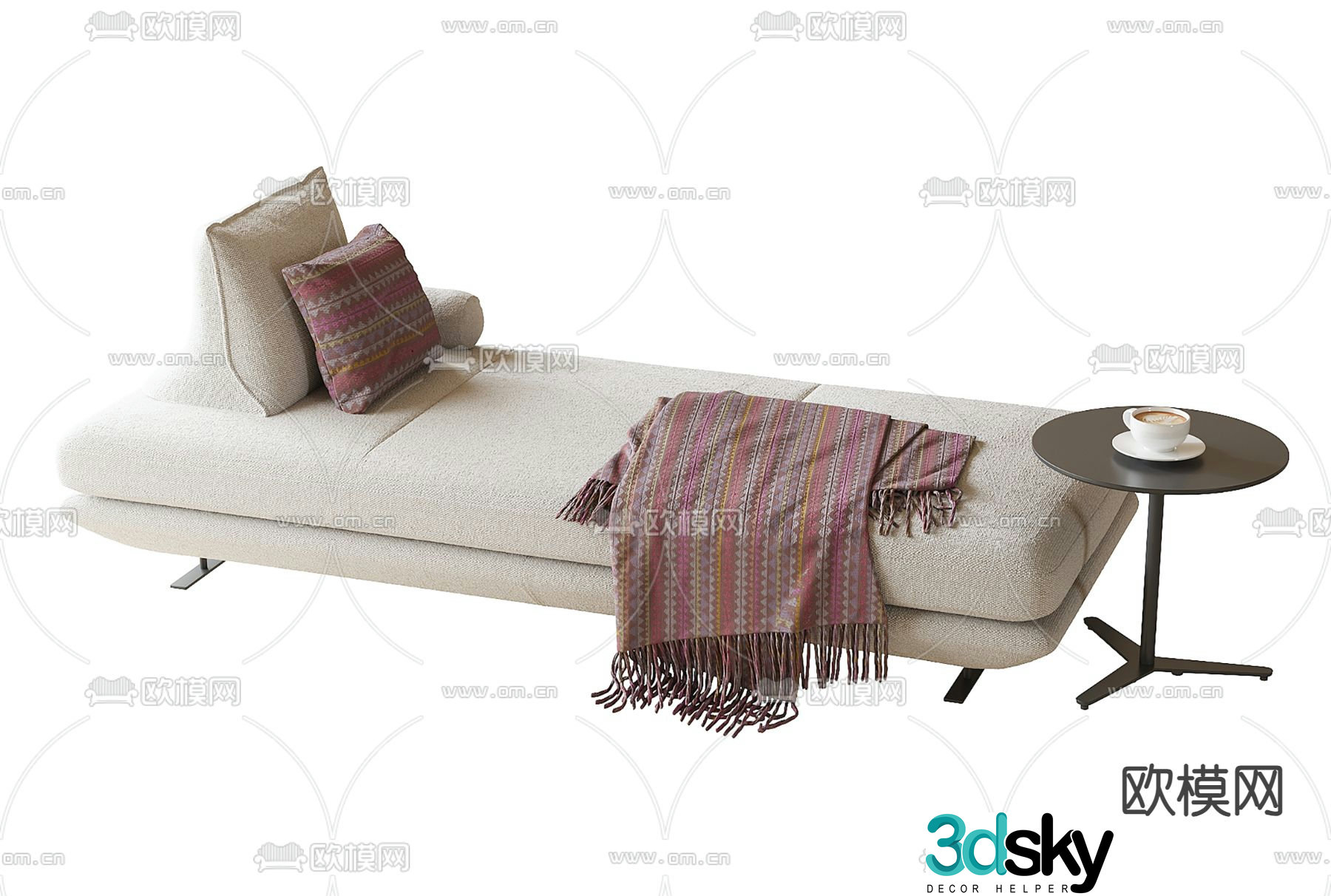 chaise longue seat 3d model