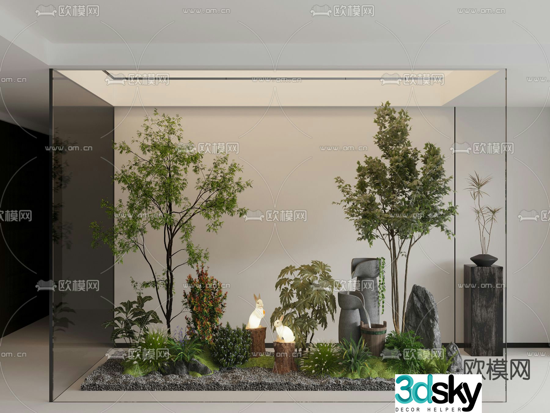 Landscaping landscape sketch plant pile 3D model