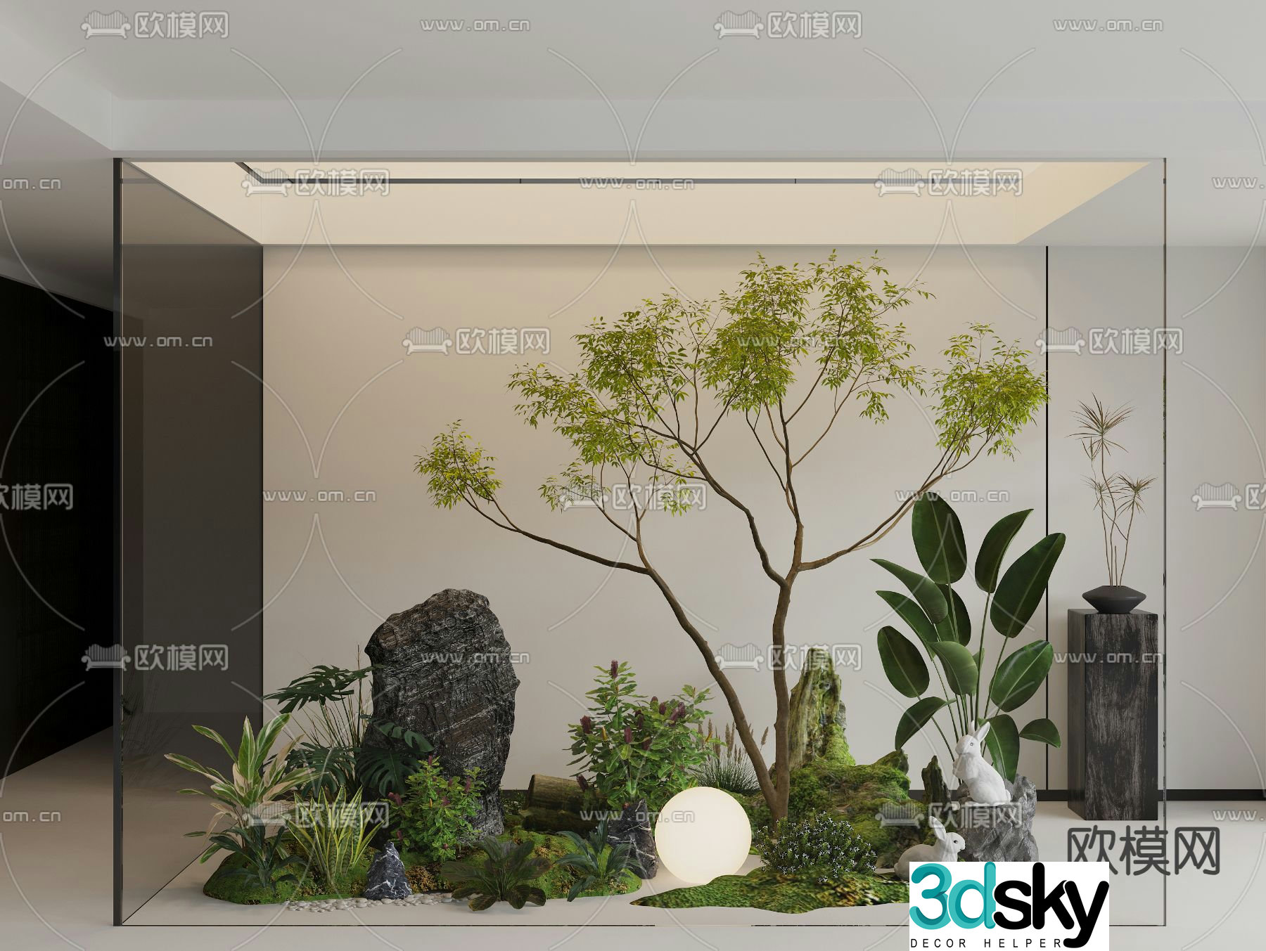 Landscaping landscape sketch plant pile 3D model