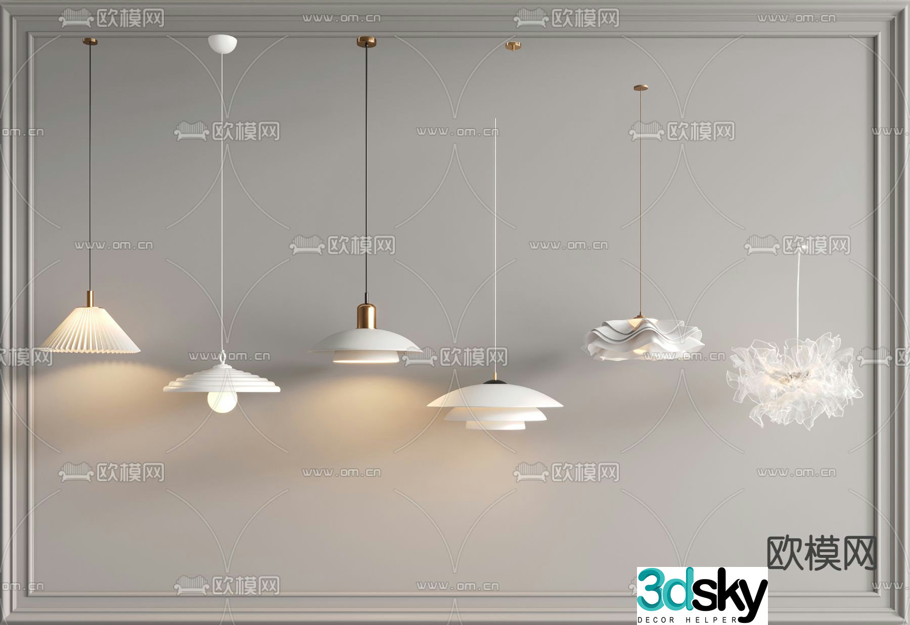 French art chandelier 3d model
