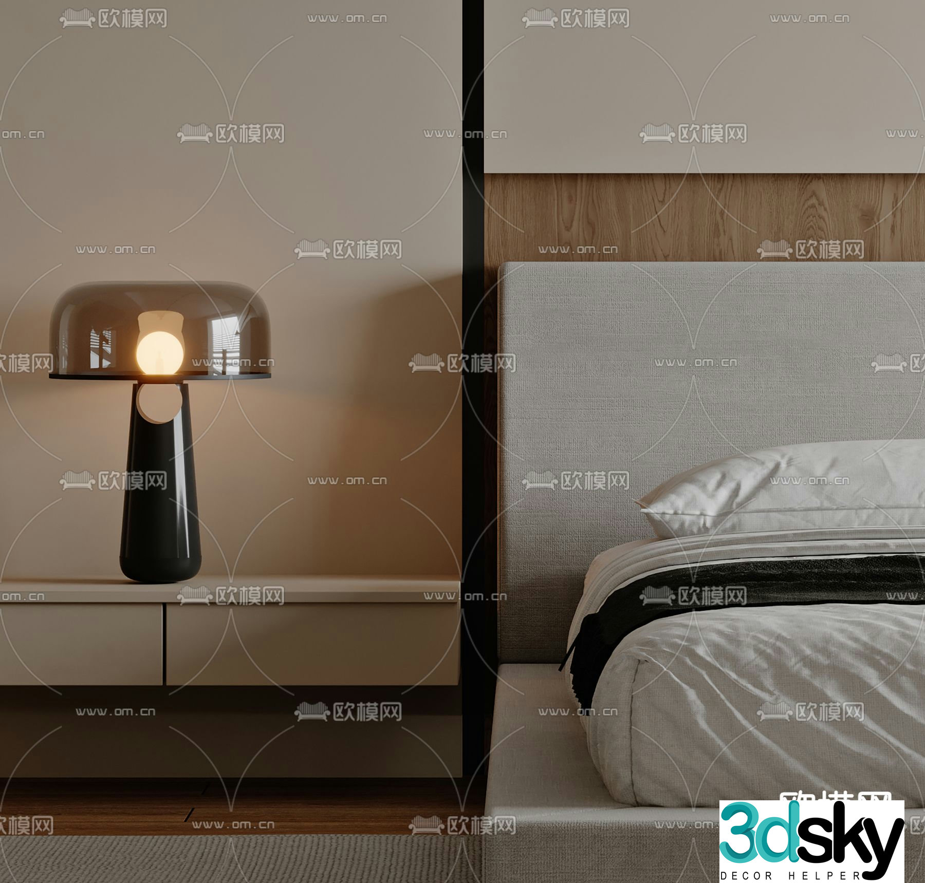 Modern desk lamp 3d model