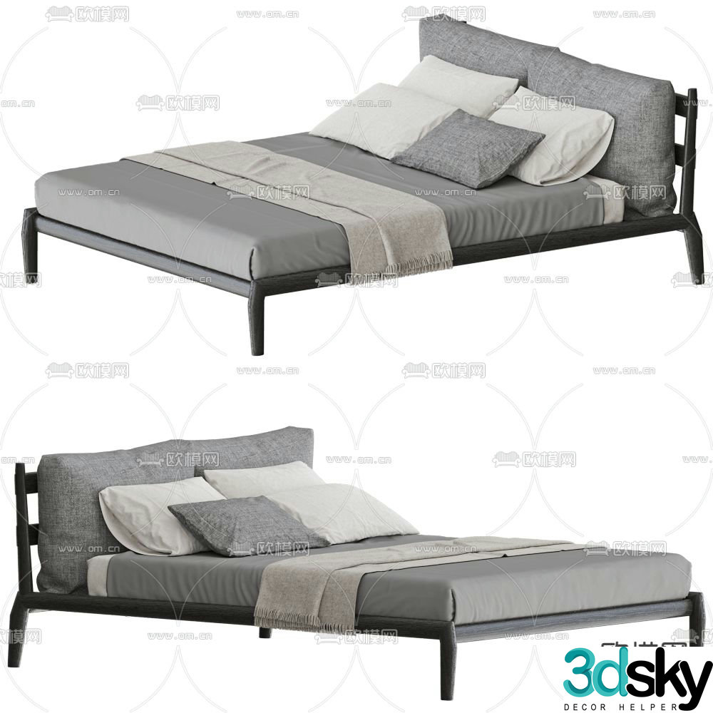 MisuraEmme double bed 3d model