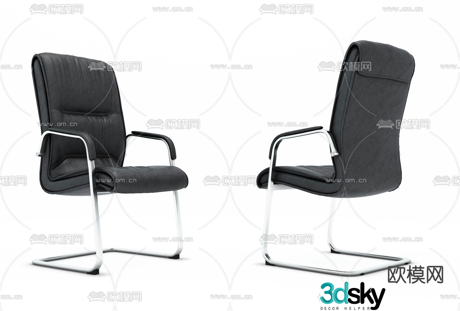 Modern office chair staff chair 3d model