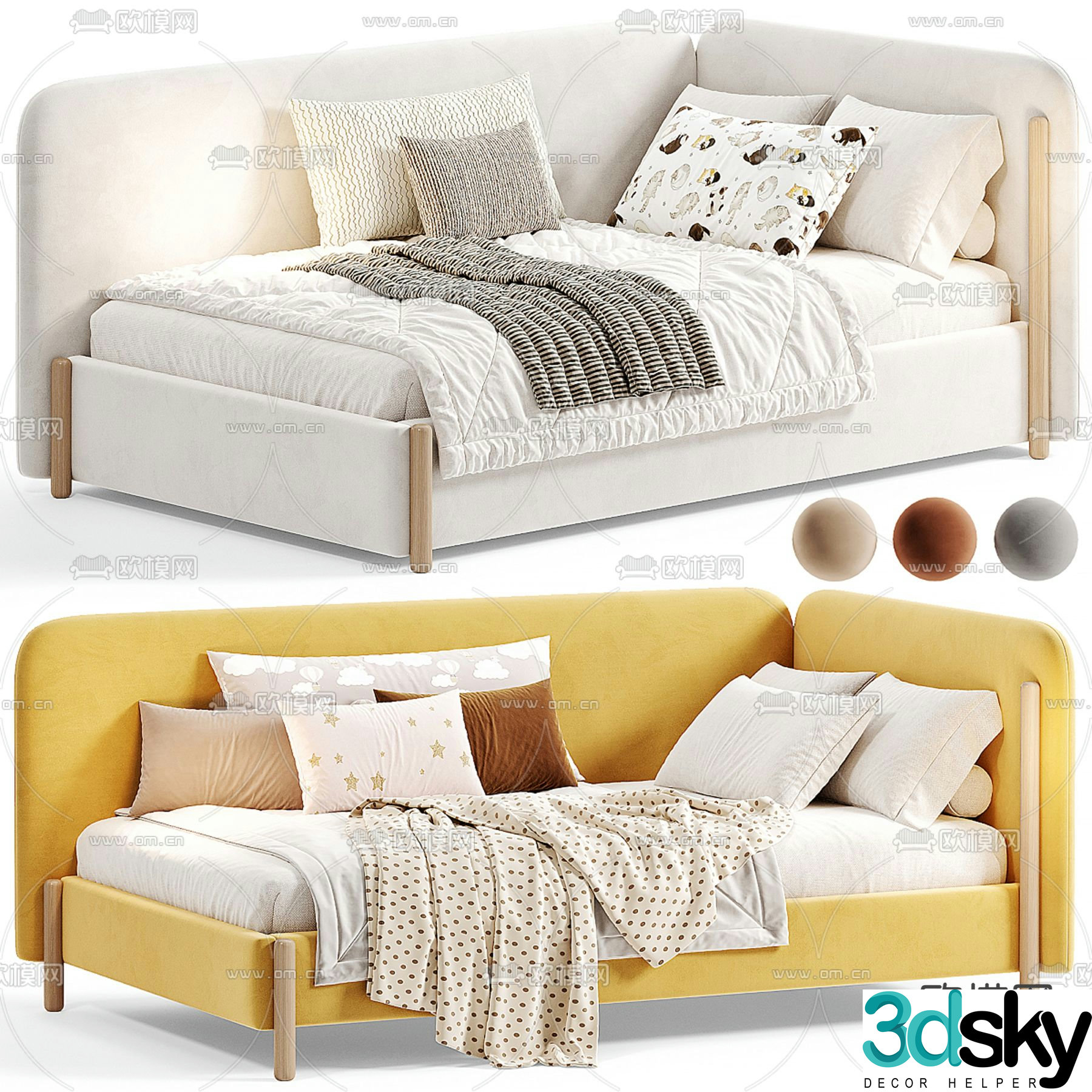 mebel children’s bed sofa bed 3d model