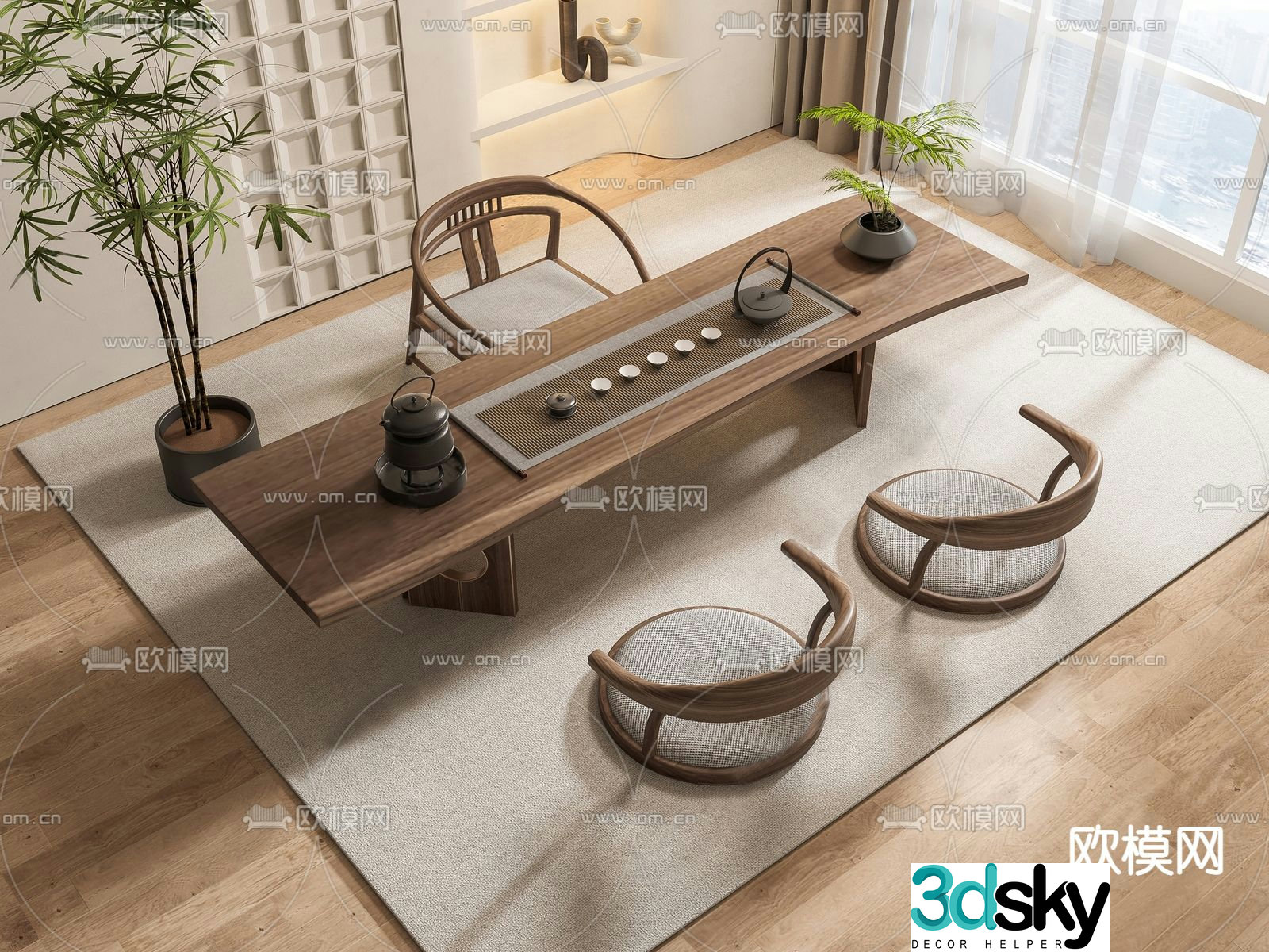 Tatami tea table tea table 3d model