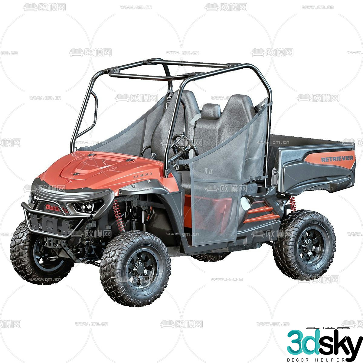 mahindra industrial engineering vehicle mountain bike 3d model