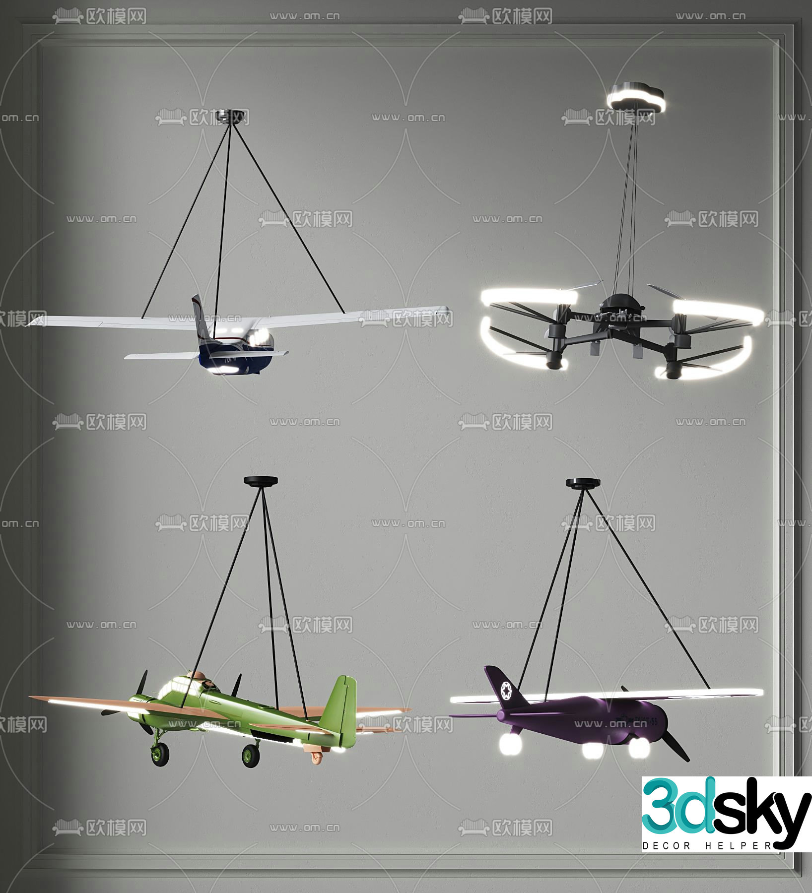Children’s Chandelier Cartoon Chandelier 3d Model