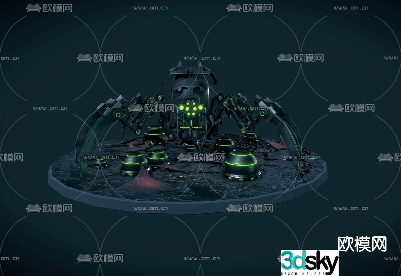 spider robot tech spider 3d model