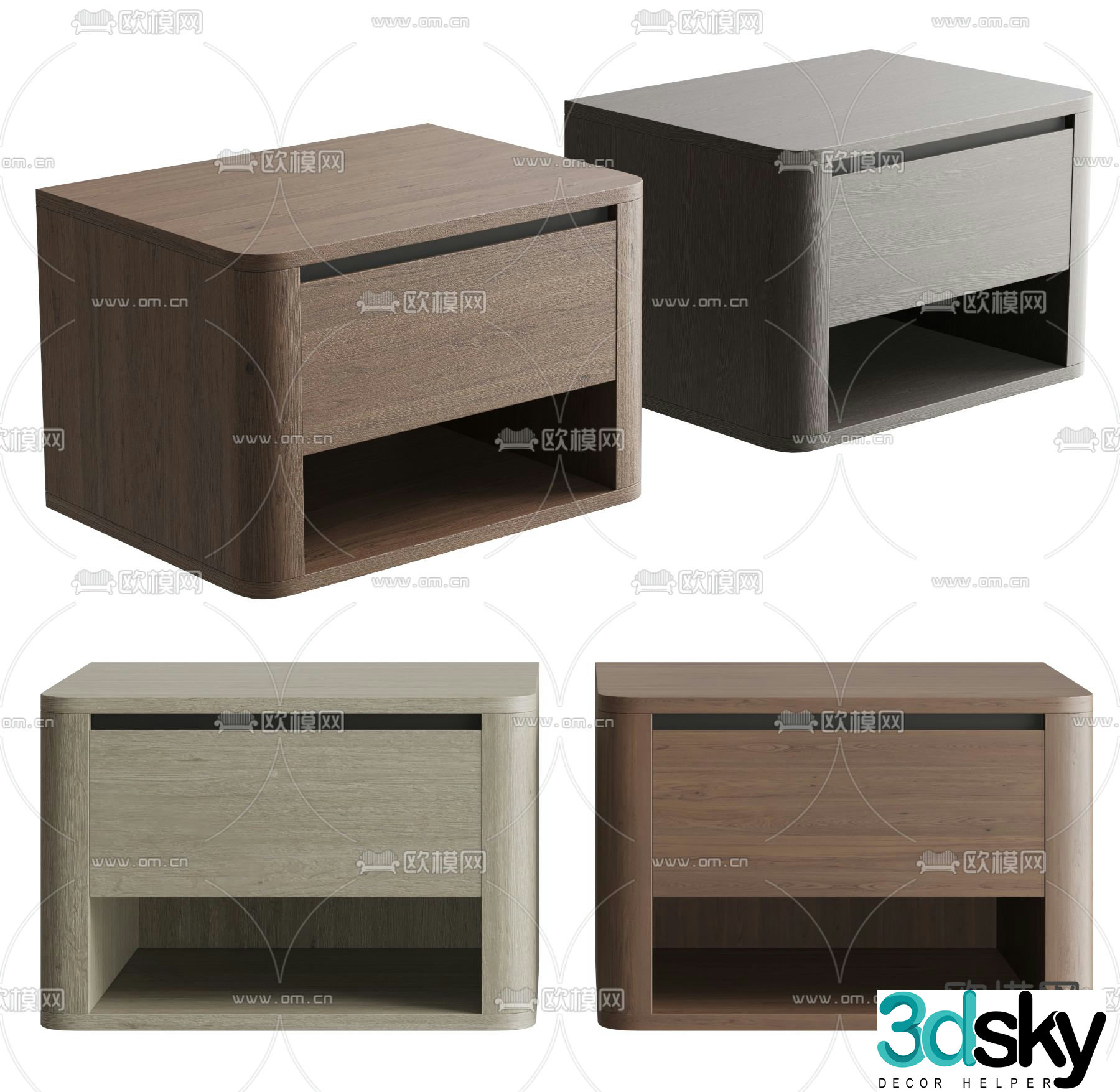 AnaRoque modern bedside table 3d model
