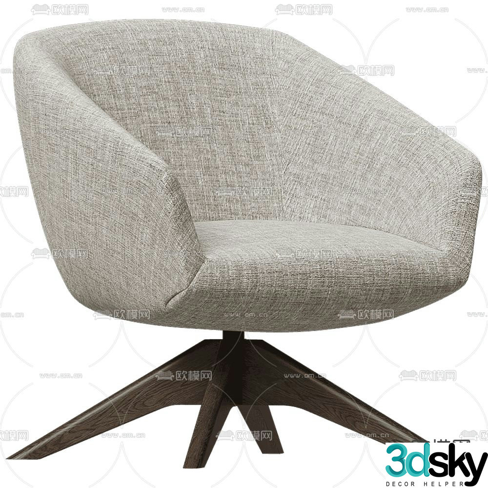 Pacini & Cappellini chair lounge chair 3d model