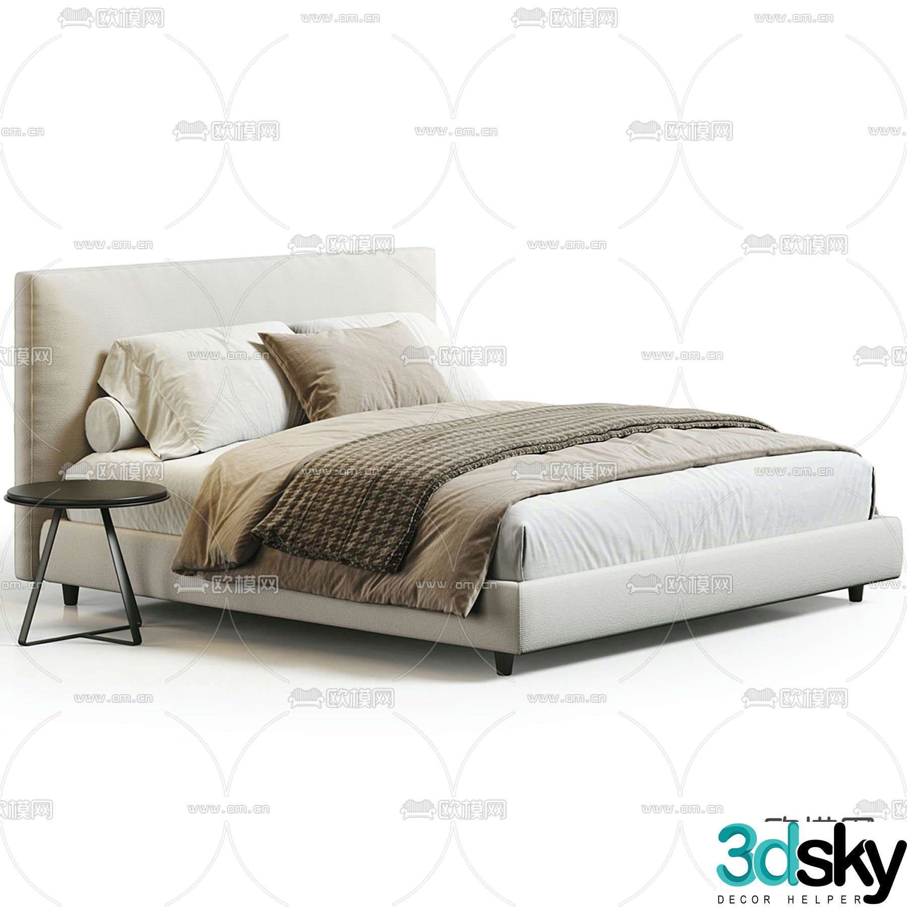IKEA double bed 3d model