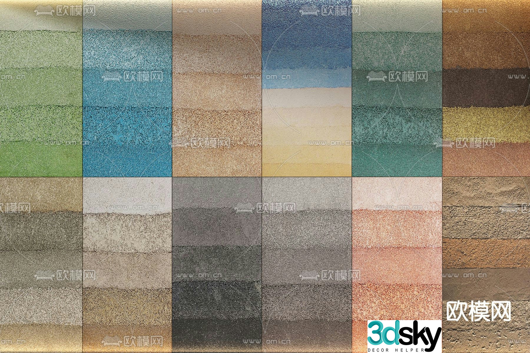 Rammed earth wall panel Rammed earth background wall texture decorative wall 3d model