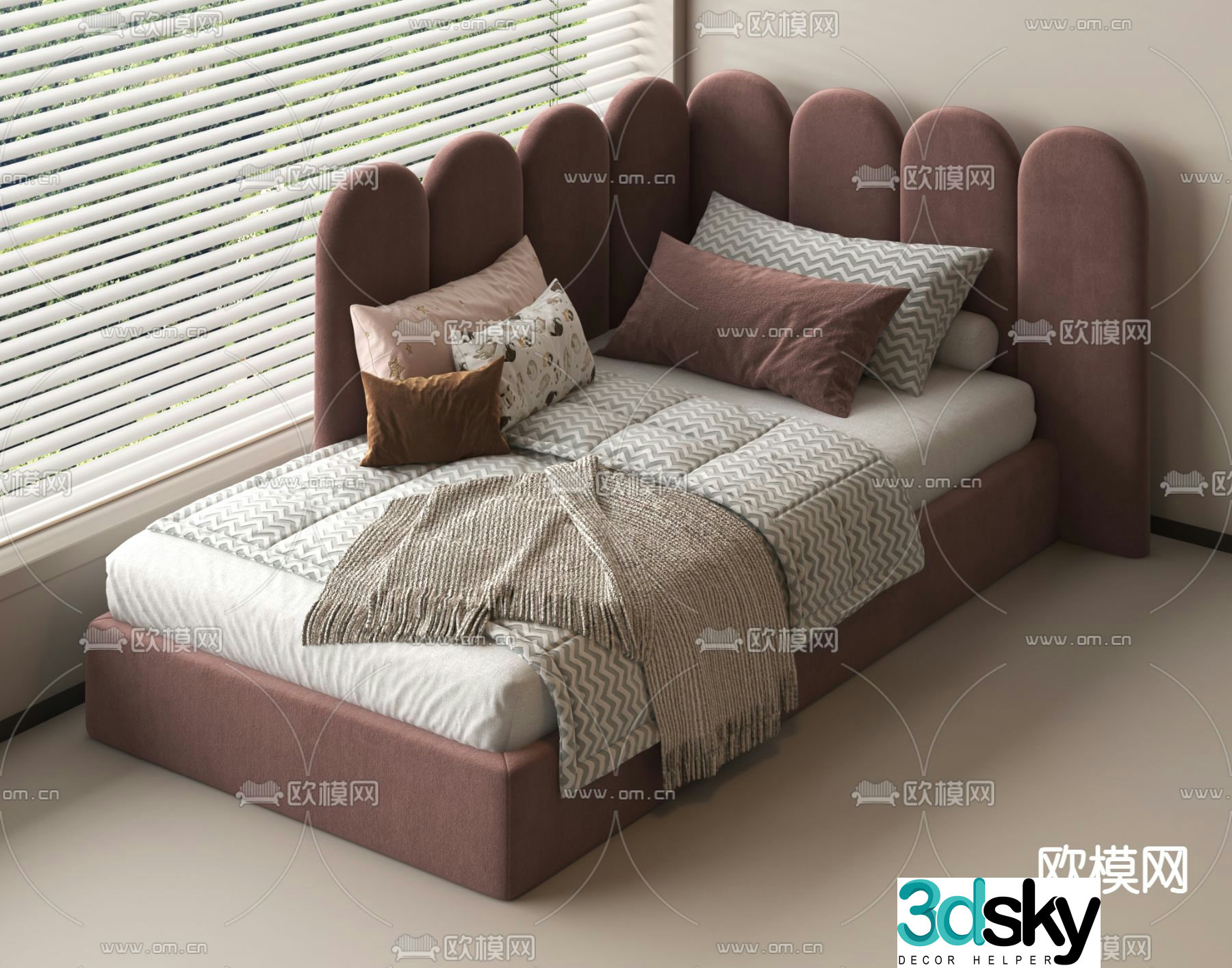 Modern children’s bed child’s bed crib 3d model