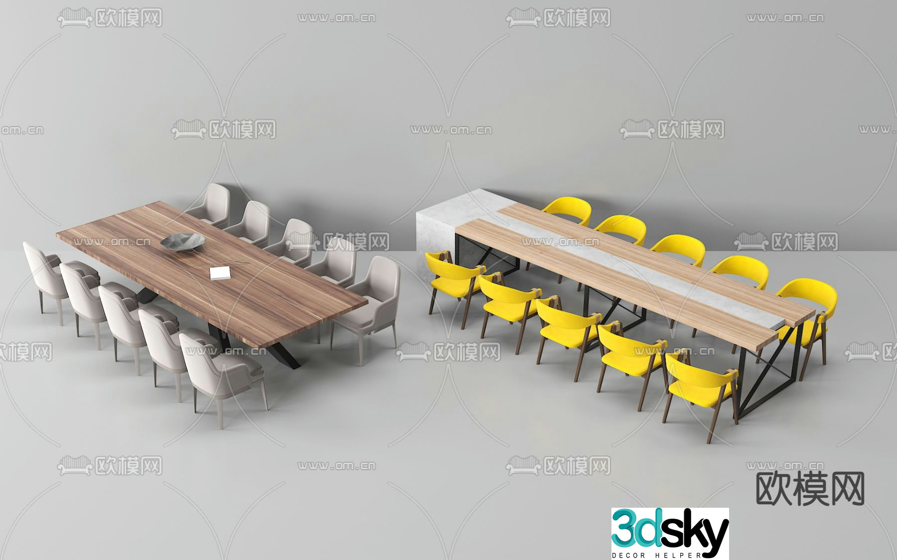 Office desk and chair 3d model